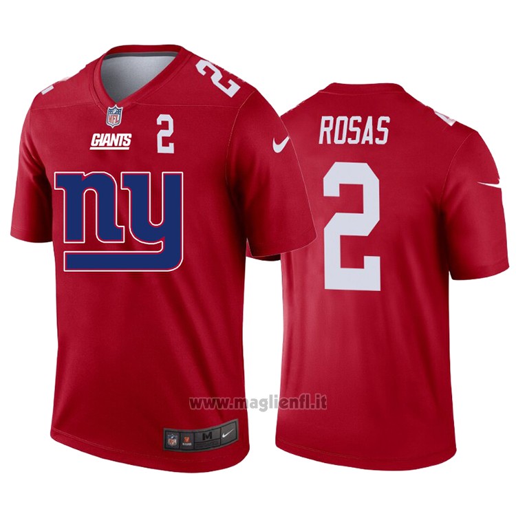 Maglia NFL Limited New York Giants Rosas Big Logo Number Rosso